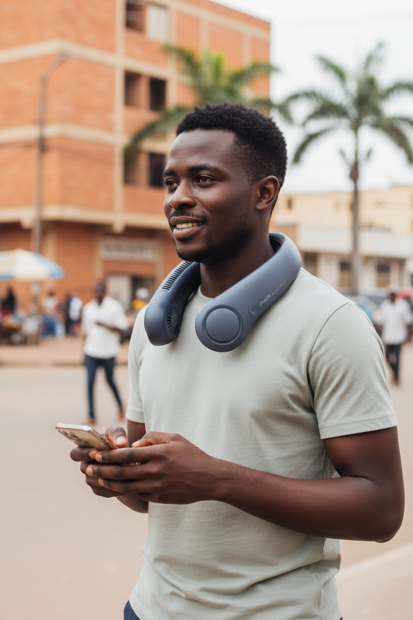 VENTILATEUR DE COU MAINS LIBRES